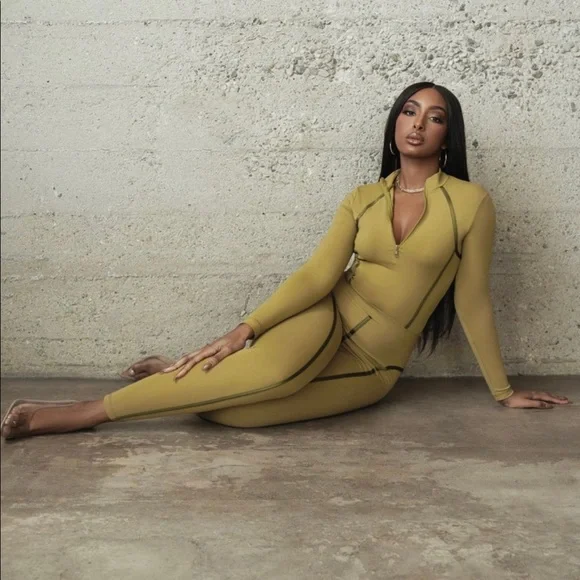 Jluxlabel Olive Temi Piping 2 piece set - Picture 1 of 4